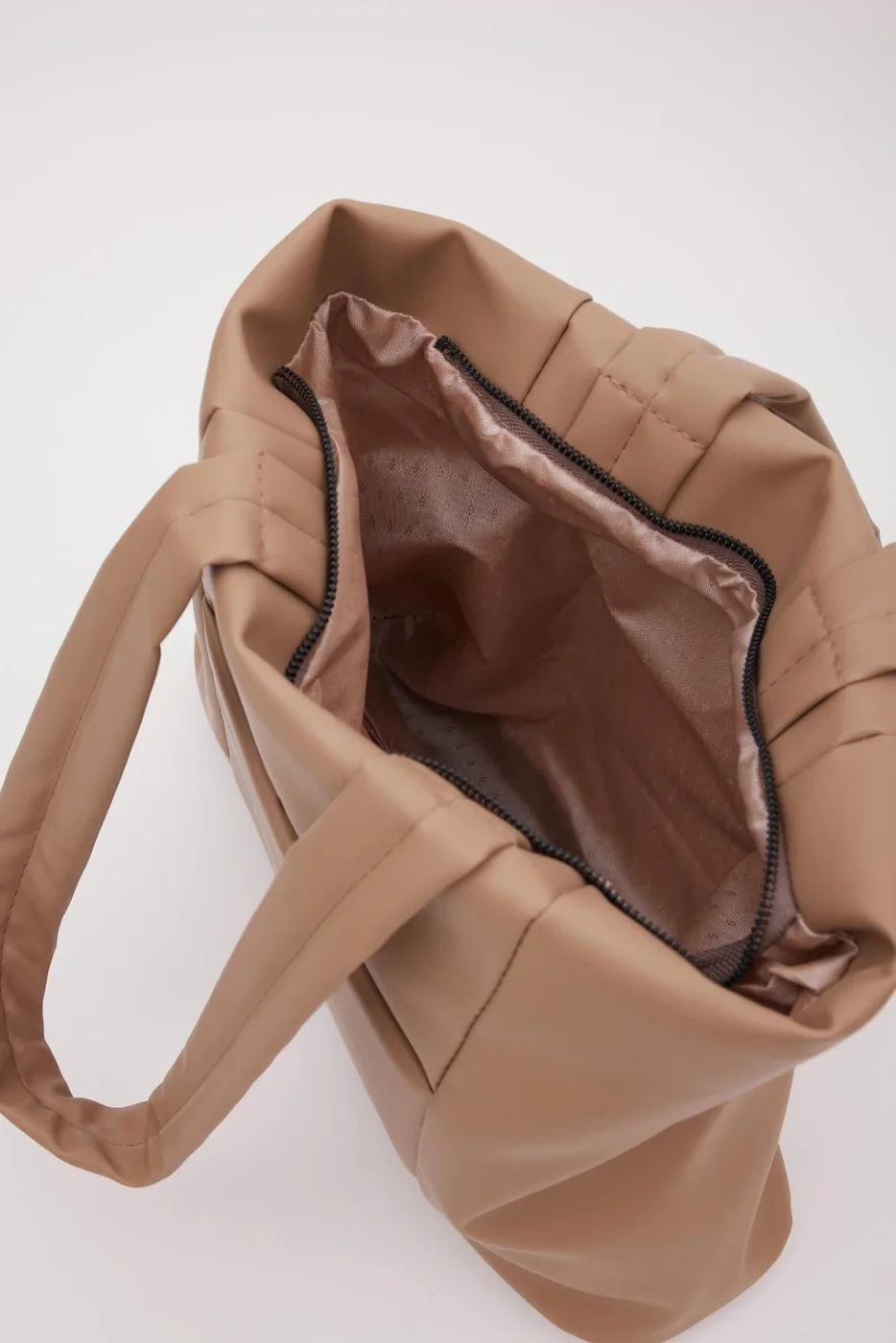 Faux leather shoulder bag