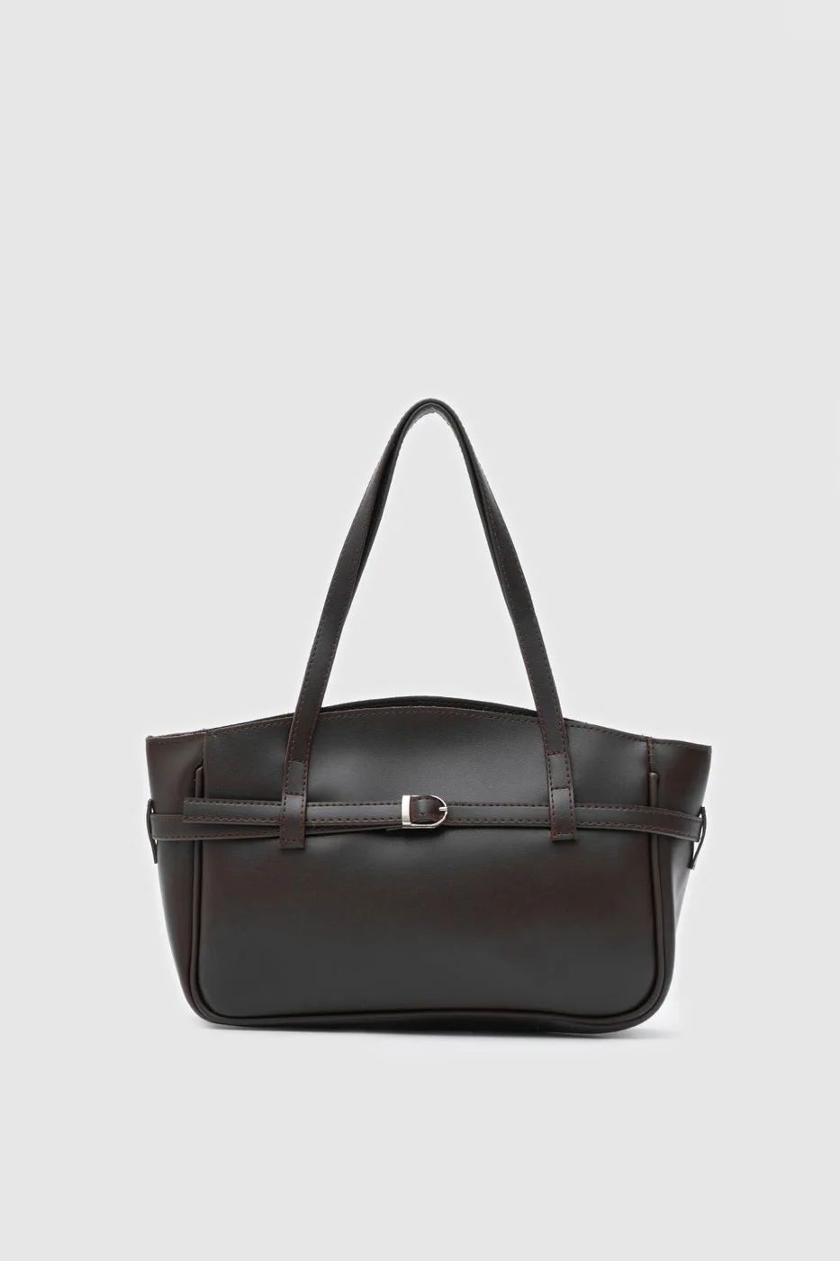 Faux leather crossbody bag Faux leather crossbody bag in dark brown
