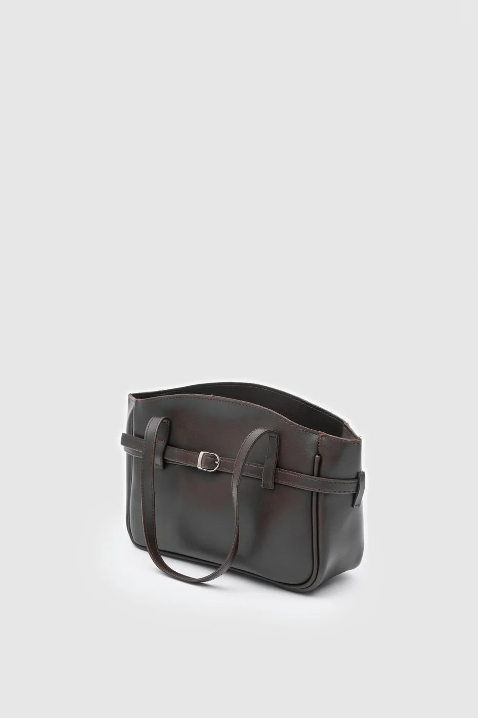 Faux leather crossbody bag Faux leather crossbody bag in dark brown