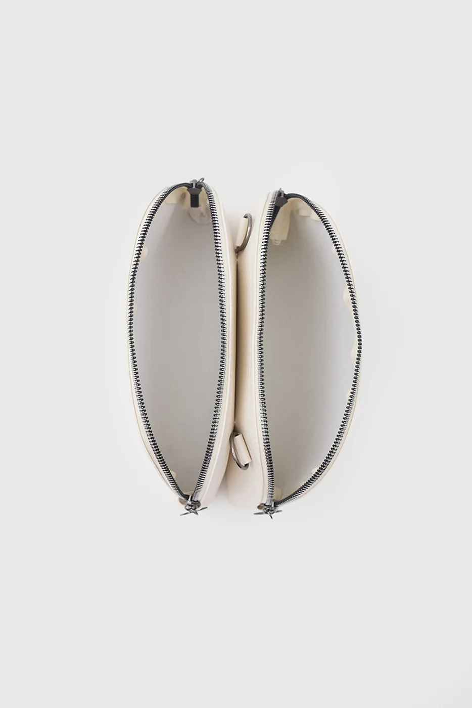 Faux leather crossbody bag with scarf detail in cream