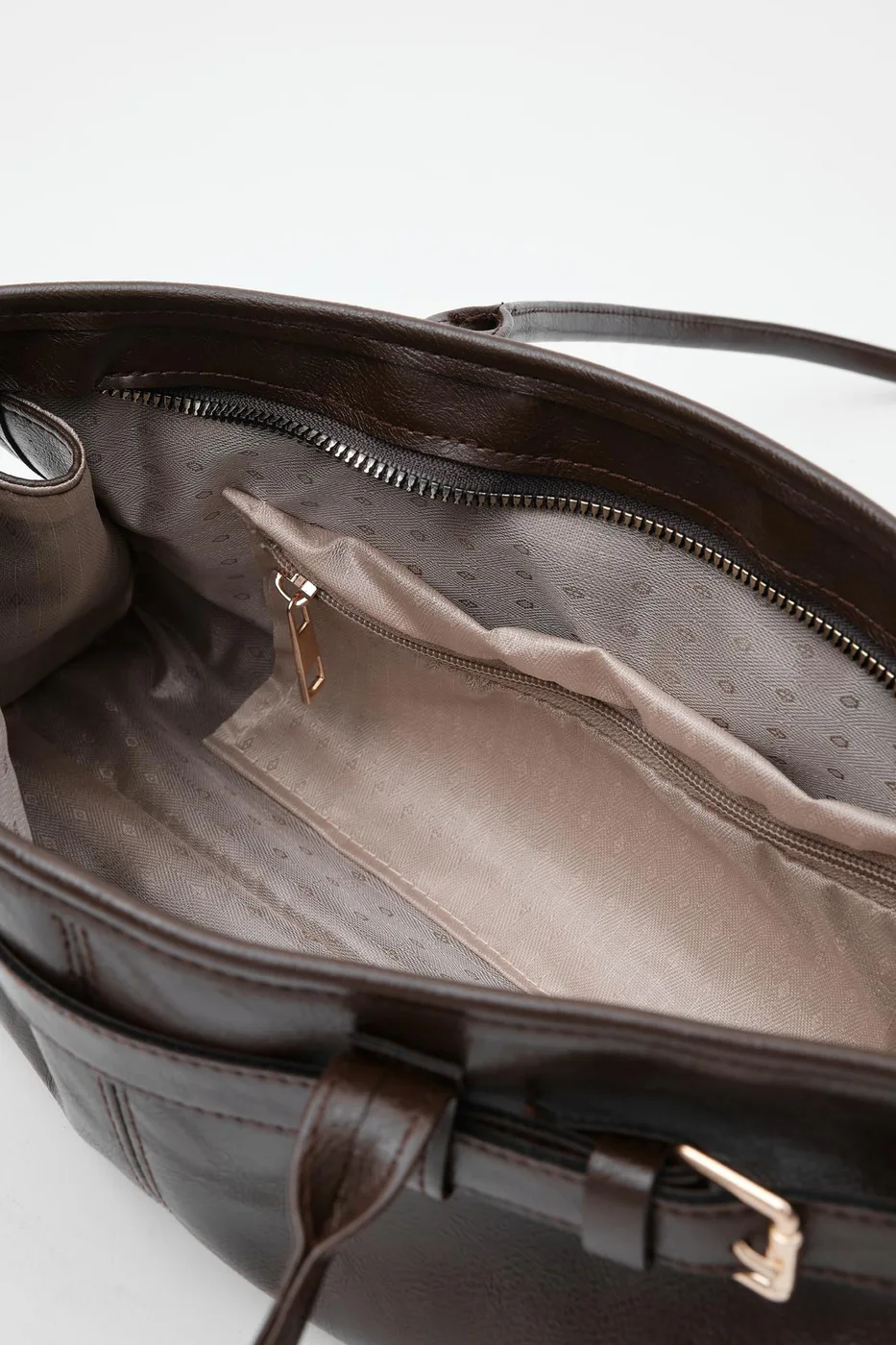 faux leather baguette bag faux leather baguette bag in dark brown