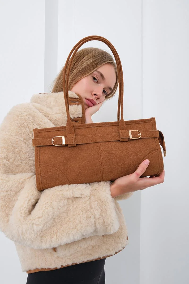 faux leather baguette bag faux leather baguette bag in tan