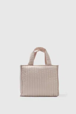 shoulder bag with stylish design in cream