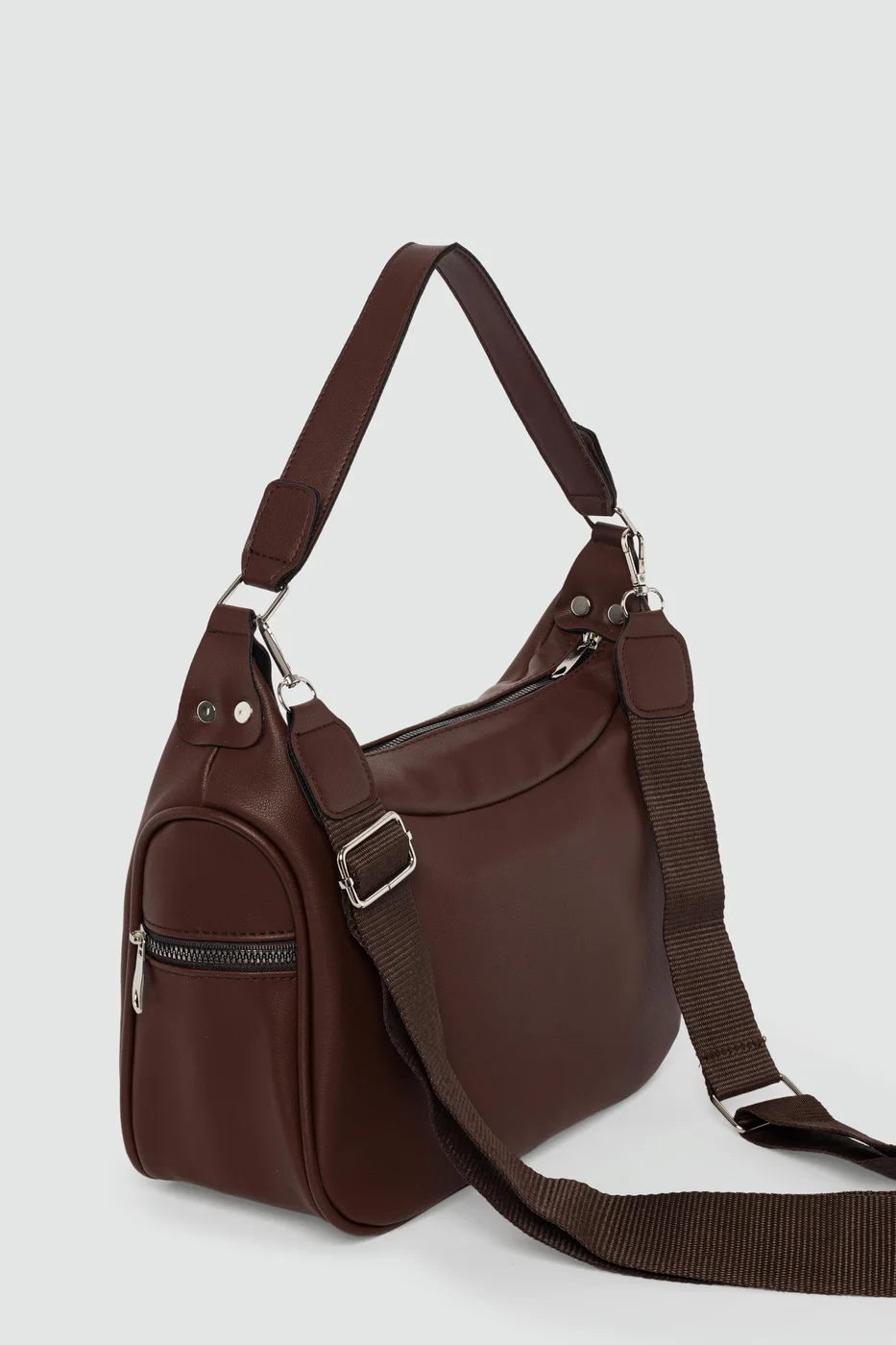 Faux Leather Shoulder Bag