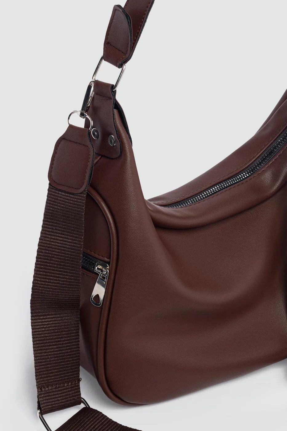 Faux Leather Shoulder Bag
