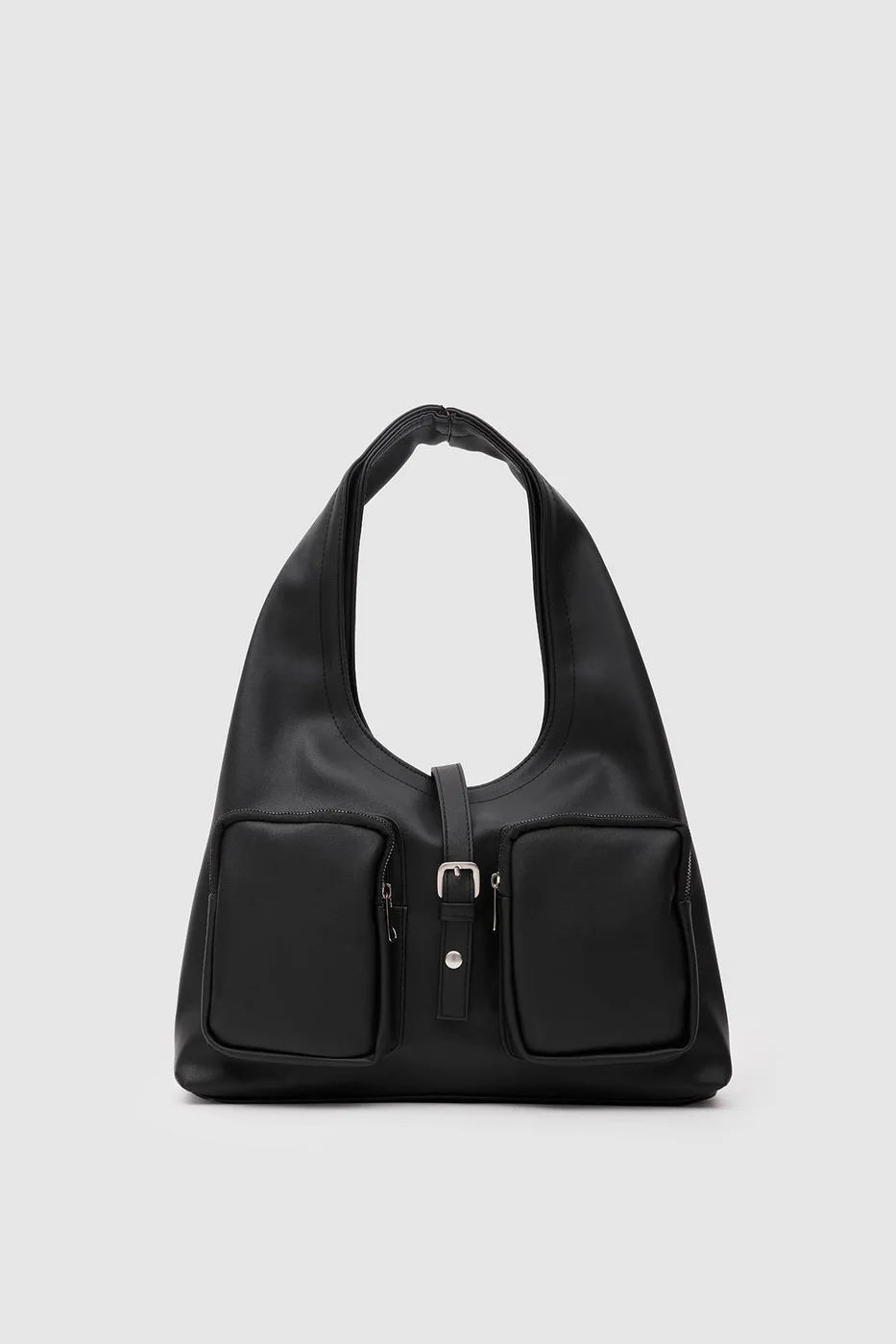 faux leather shoulder bag