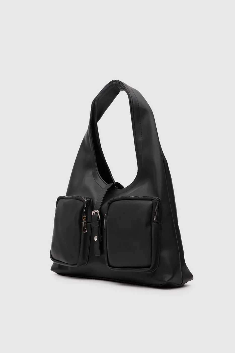 faux leather shoulder bag