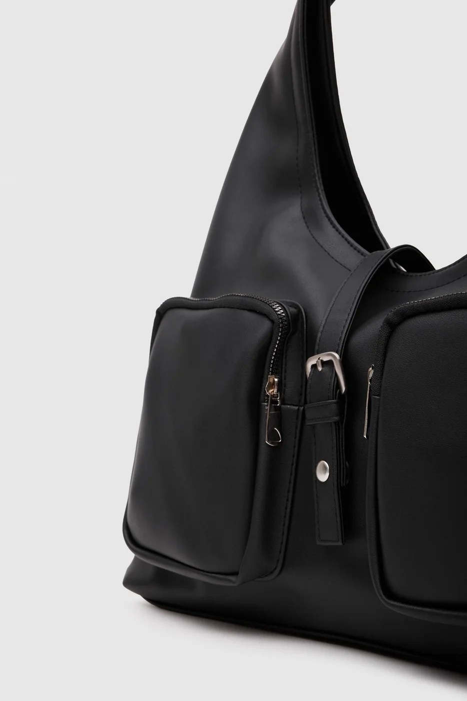 faux leather shoulder bag