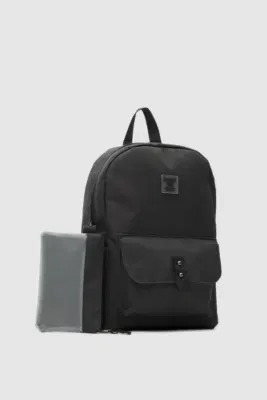Canvas backpack for school and casual use in black