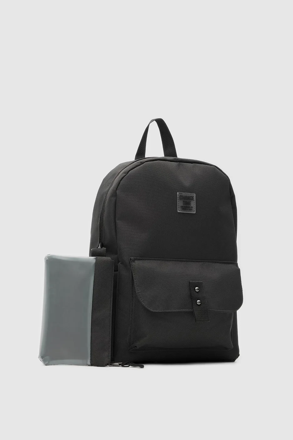Canvas backpack for school and casual use in black
