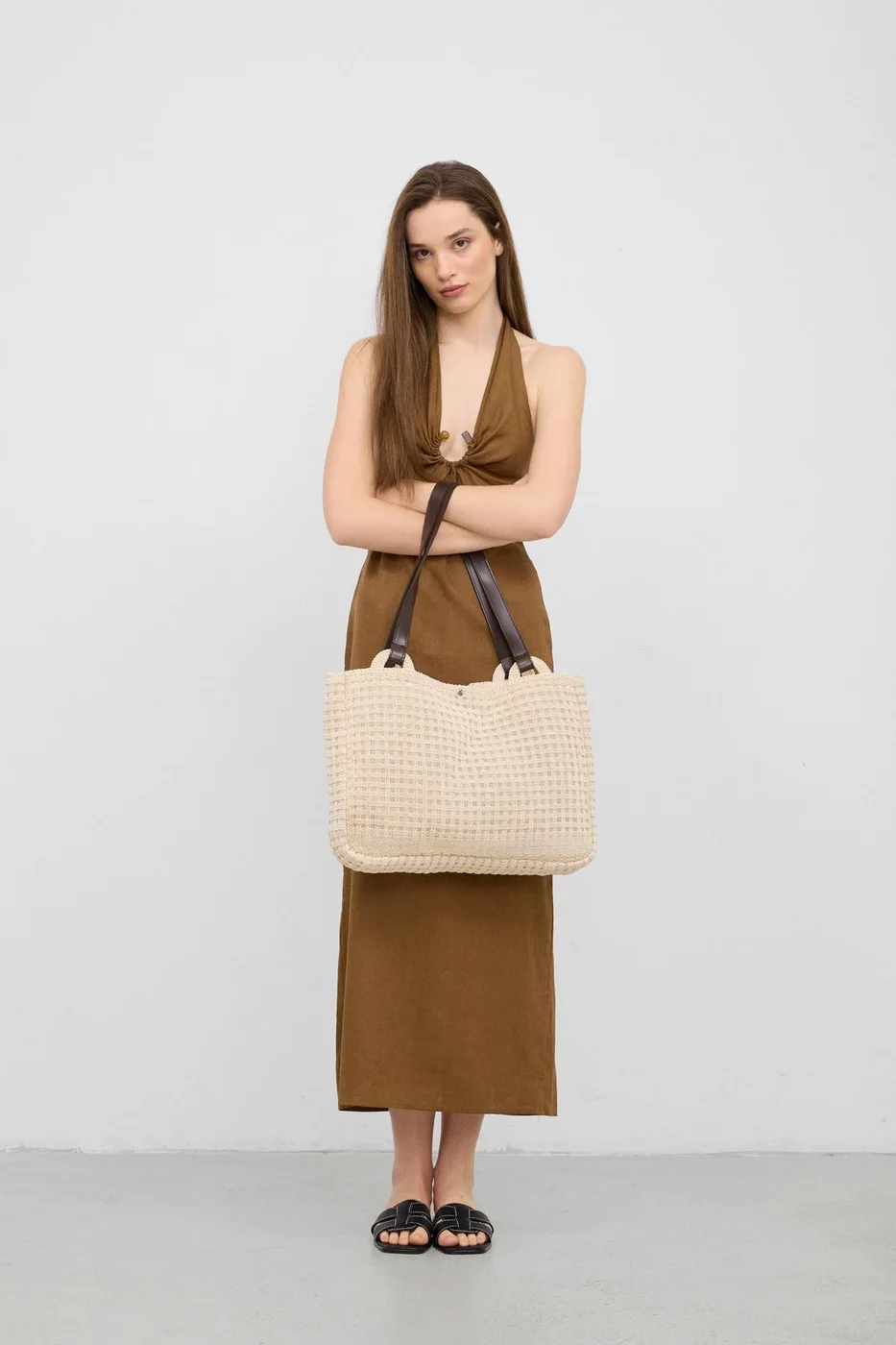 macrame shoulder bag macrame shoulder bag in cream