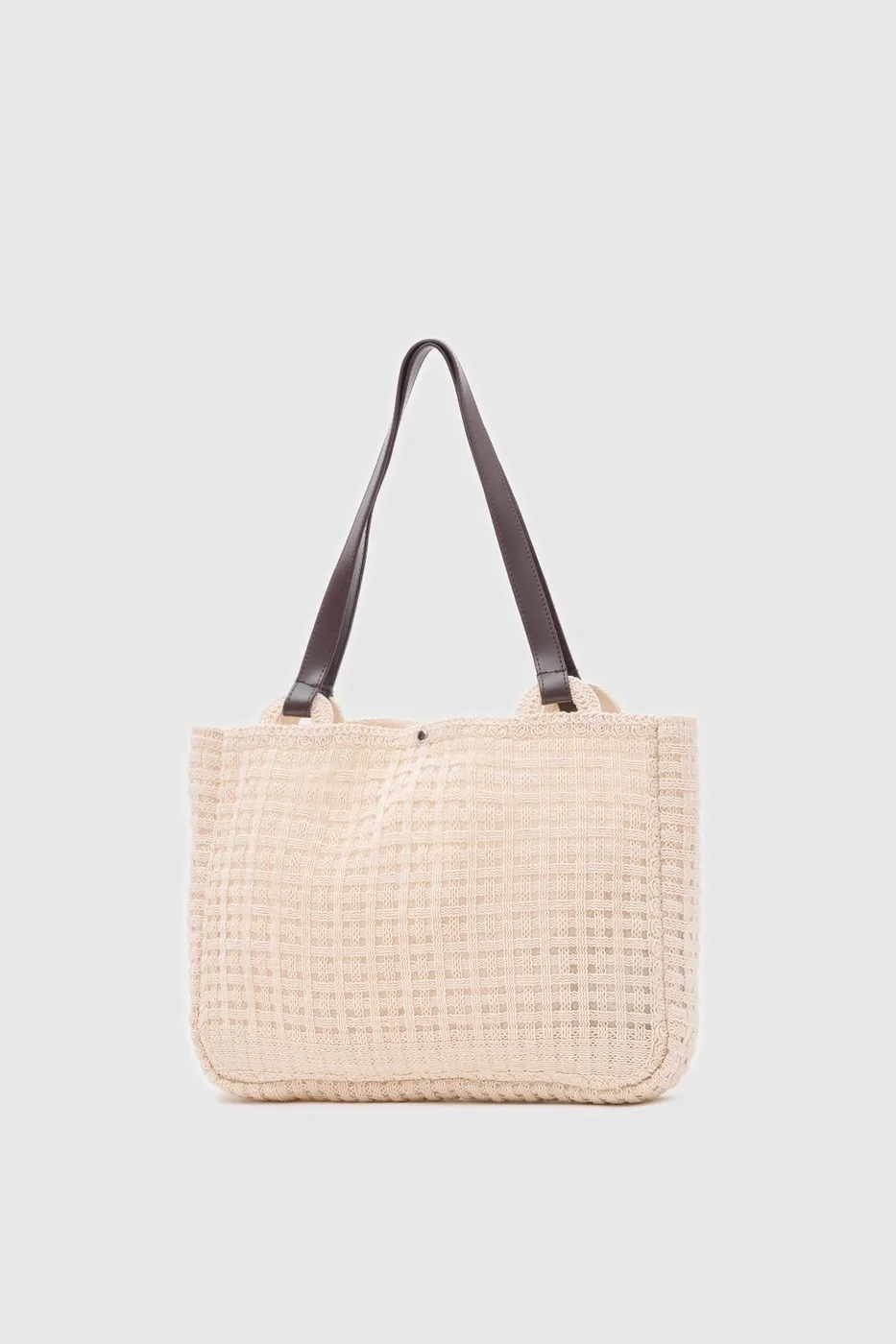 macrame shoulder bag macrame shoulder bag in cream