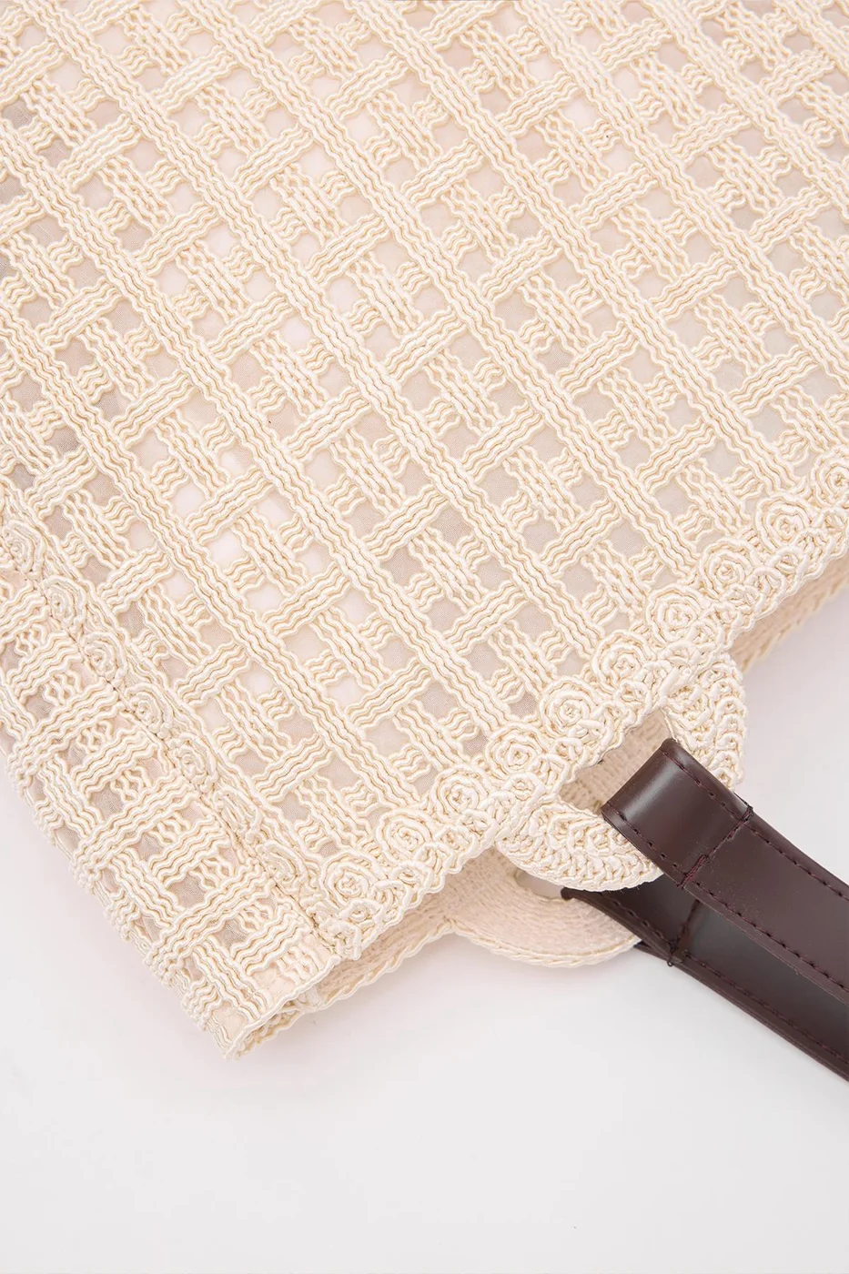 macrame shoulder bag macrame shoulder bag in cream