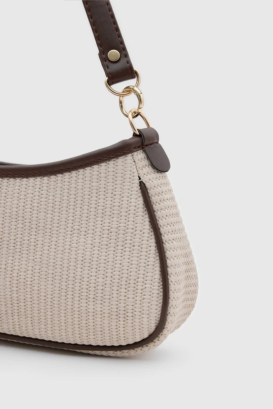faux leather baguette bag faux leather baguette bag in cream
