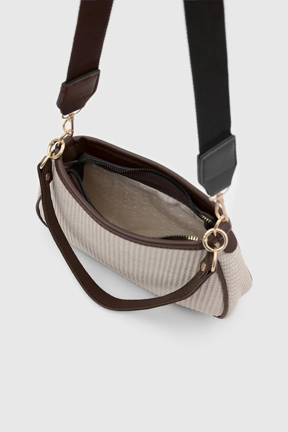 faux leather baguette bag faux leather baguette bag in cream