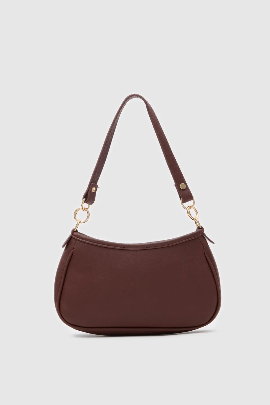 faux leather baguette bag