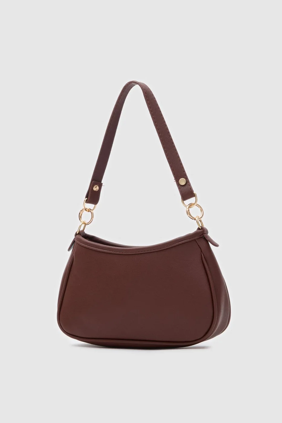 faux leather baguette bag