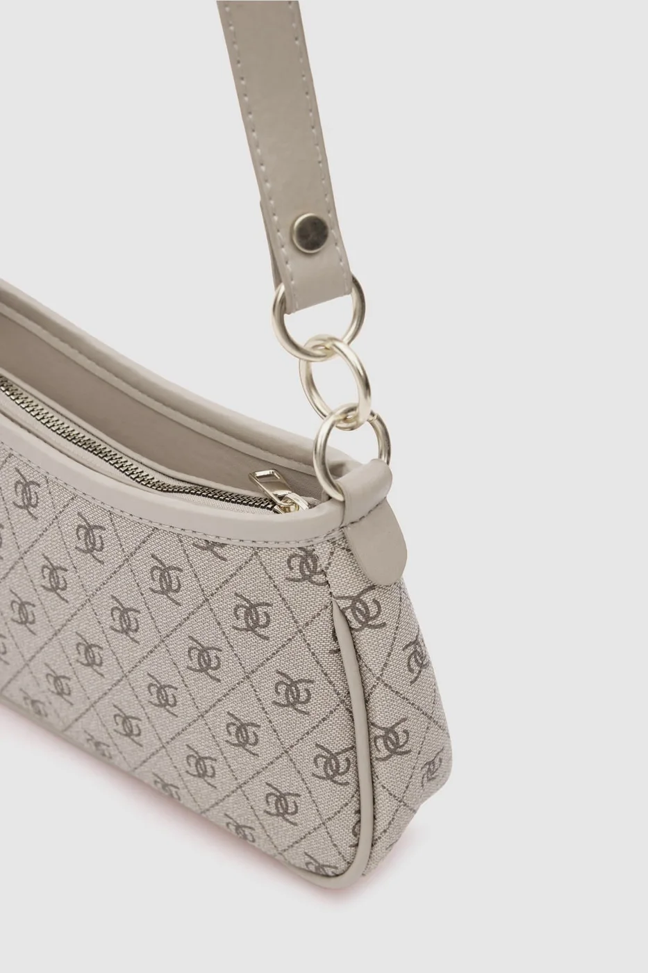 monogram crossbody bag in beige