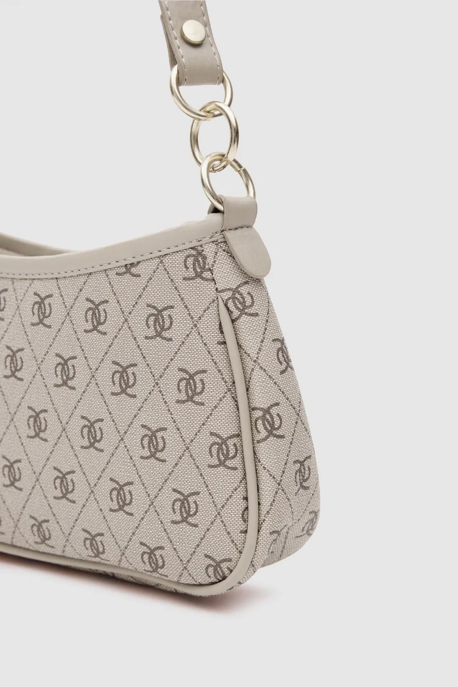 monogram crossbody bag in beige