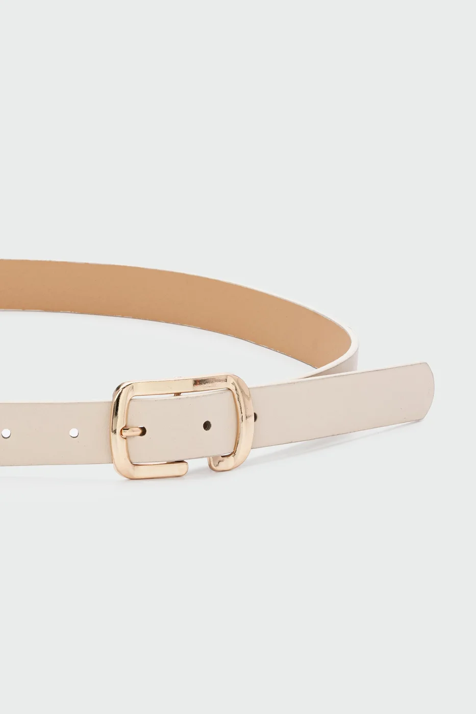 faux leather belt faux leather belt in cream