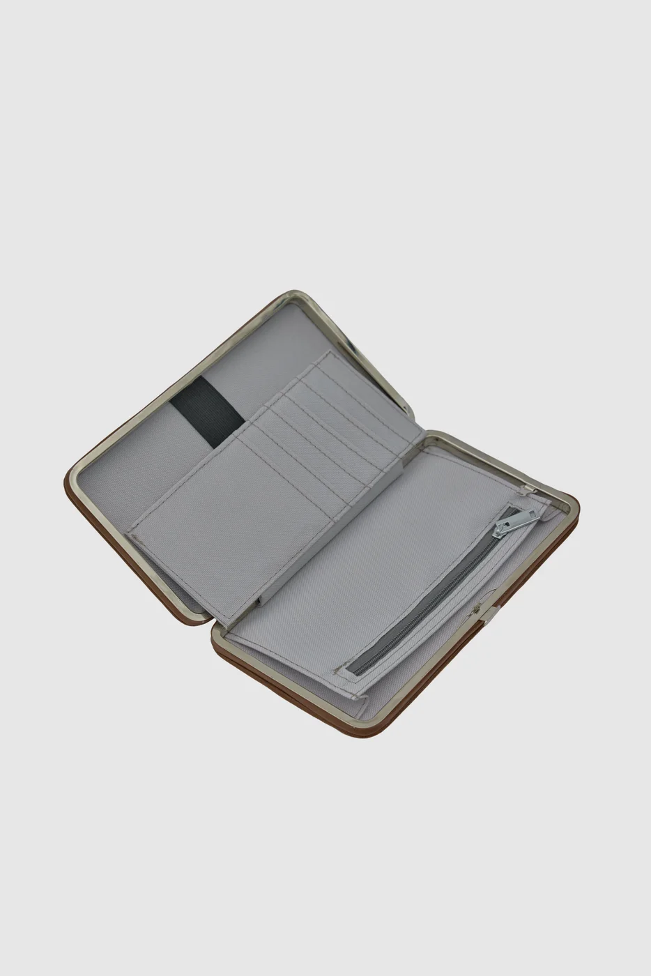 faux leather wallet in tan