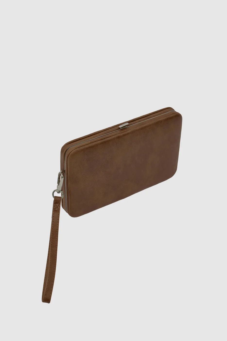 faux leather wallet in tan