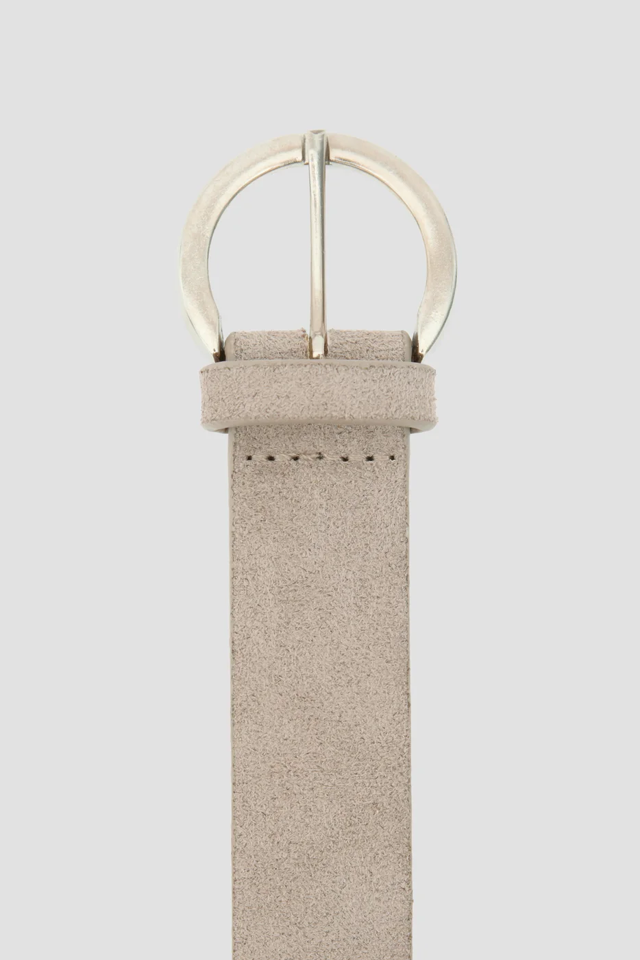 faux suede belt in taupe