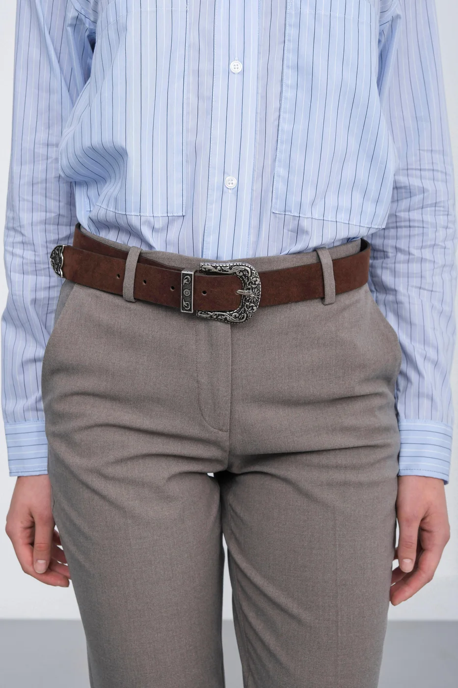 faux suede belt