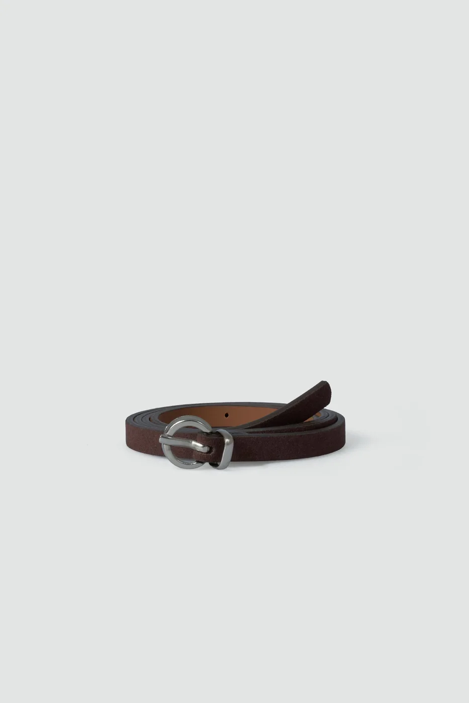 faux suede skinny belt faux suede skinny belt in brown