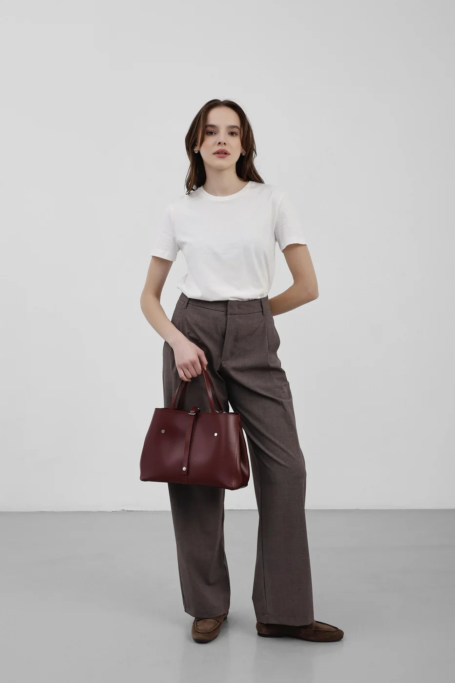 faux leather shoulder bag faux leather shoulder bag in burgundy