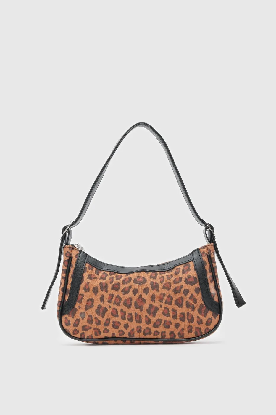 faux leather baguette bag