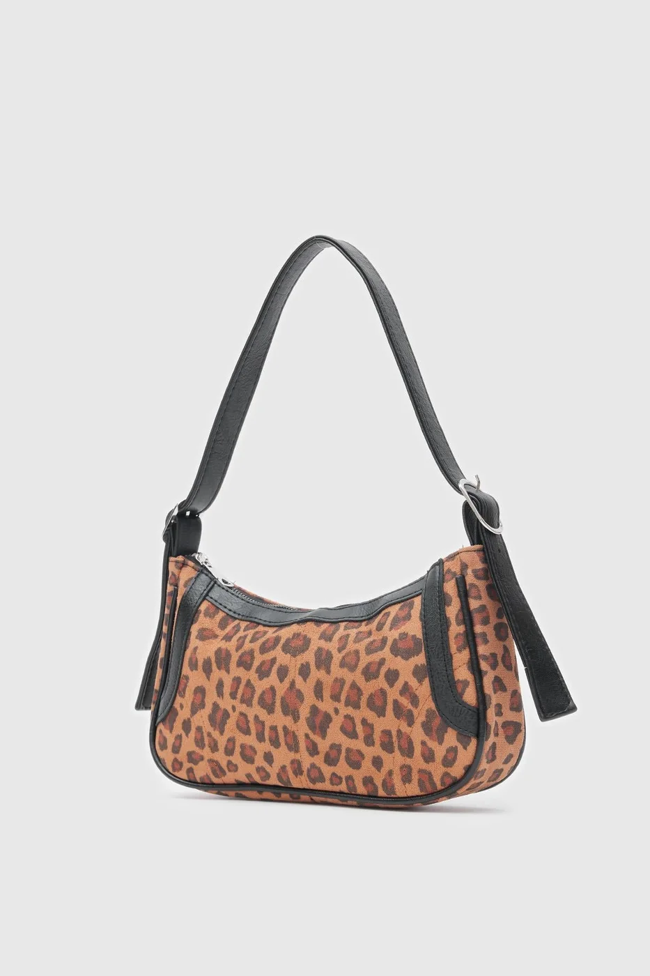 faux leather baguette bag