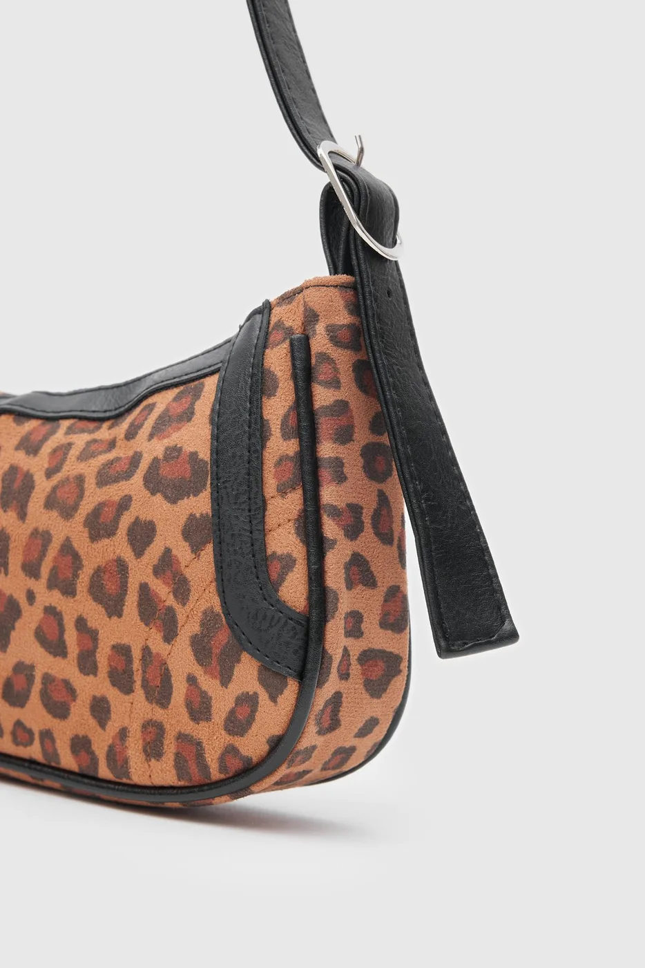 faux leather baguette bag