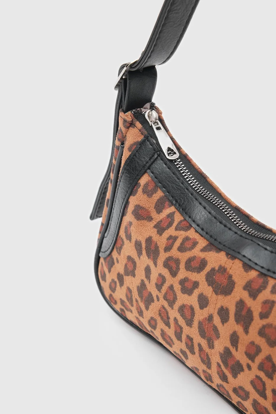 faux leather baguette bag