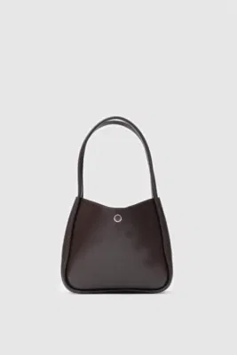 Faux leather shoulder bag