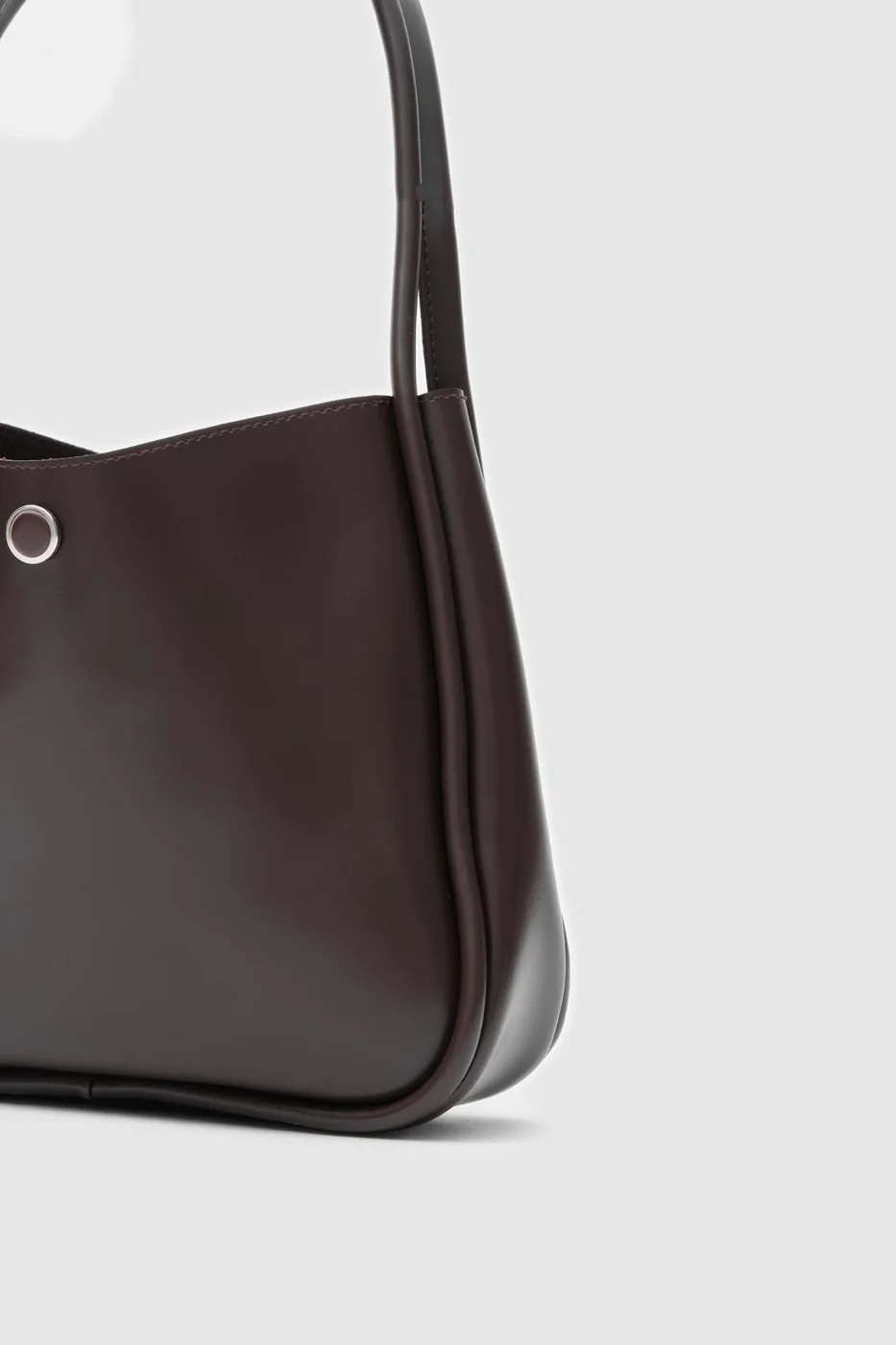 Faux leather shoulder bag