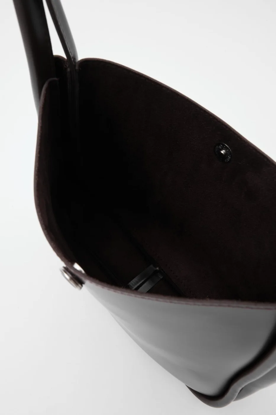 Faux leather shoulder bag