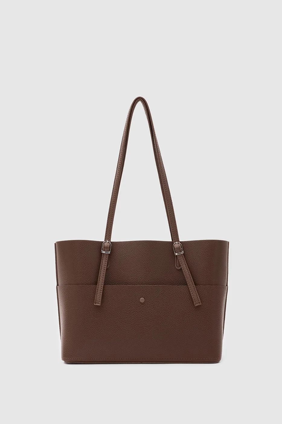 Faux leather shoulder bag set Faux leather shoulder bag set in tan