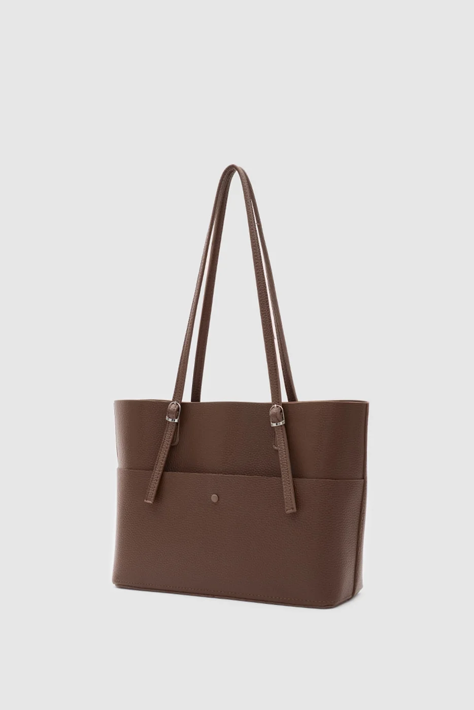 Faux leather shoulder bag set Faux leather shoulder bag set in tan