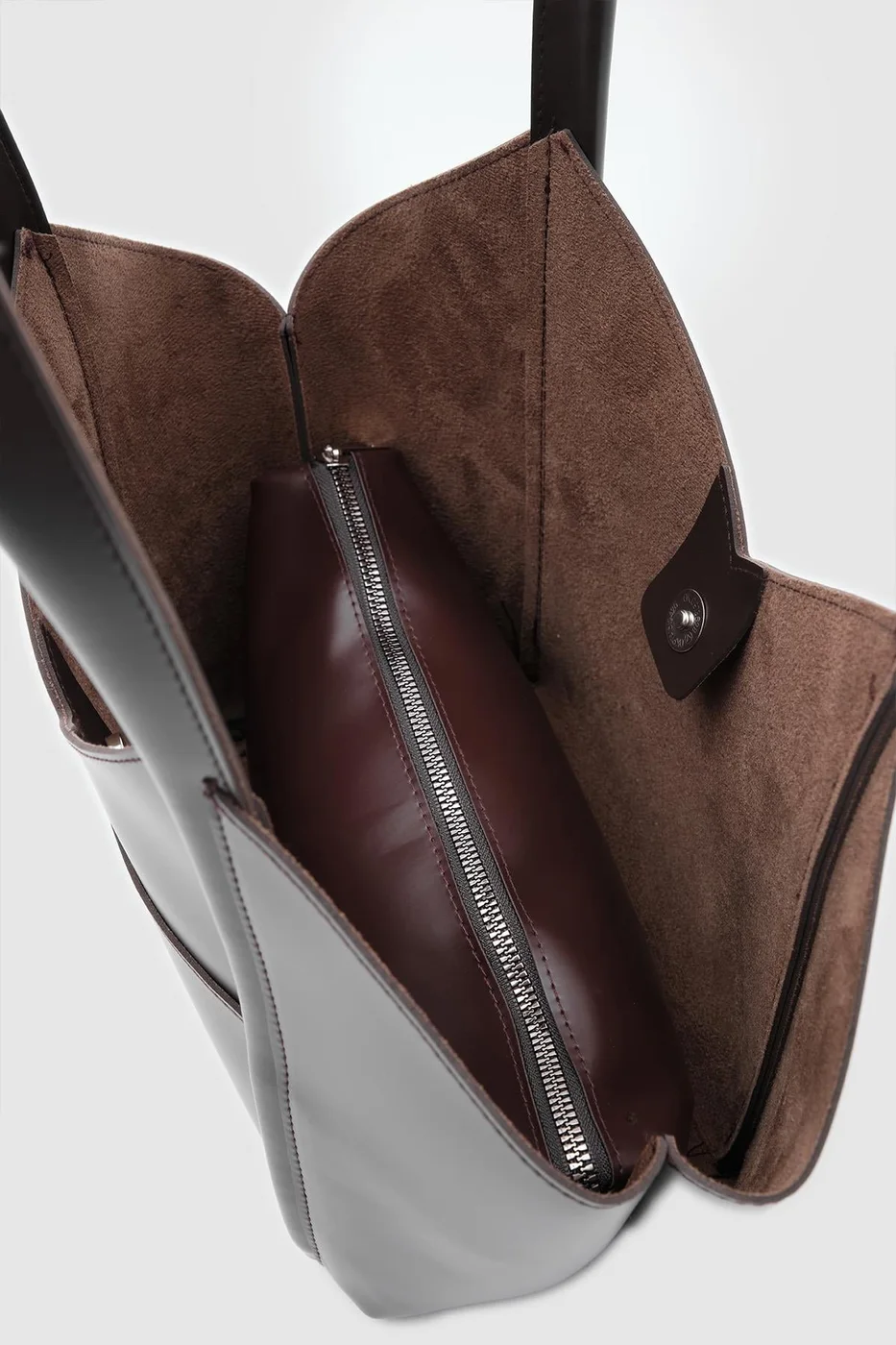 Faux leather shoulder bag Faux leather shoulder bag in dark brown
