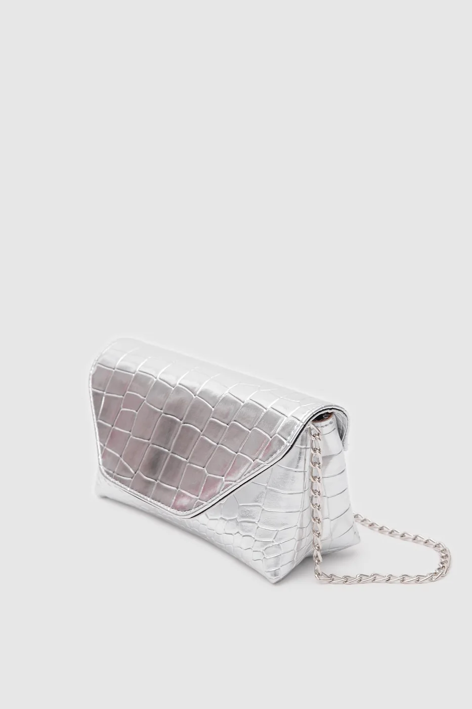 faux leather crossbody bag faux leather crossbody bag in silver
