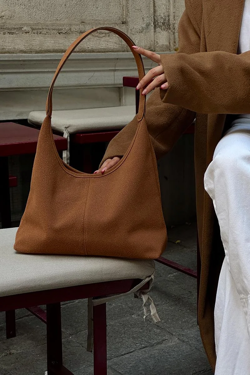 faux leather shoulder bag faux leather shoulder bag in tan