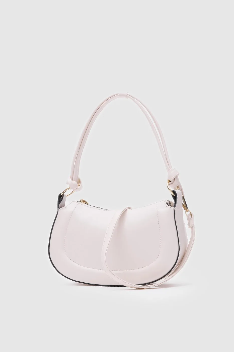 faux leather baguette bag