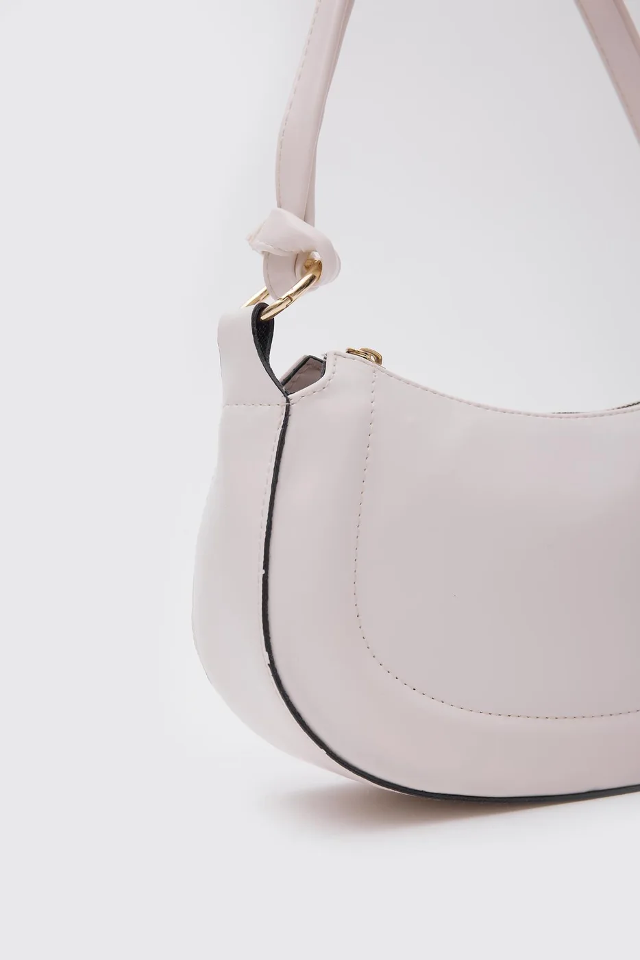 faux leather baguette bag