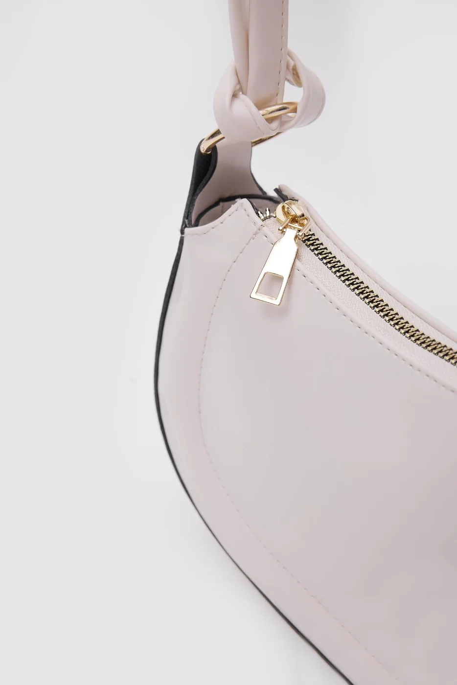 faux leather baguette bag