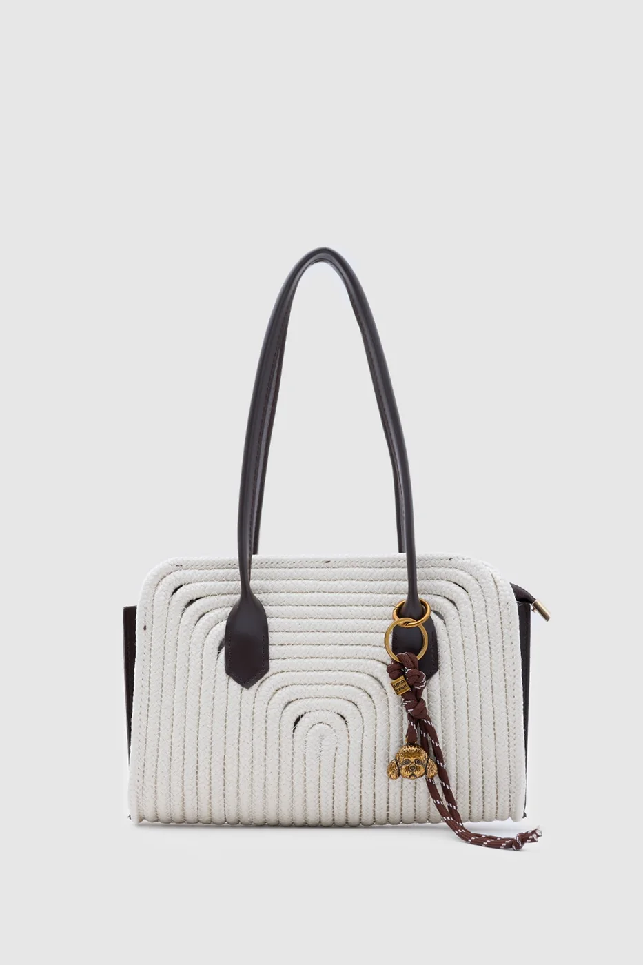 straw shoulder bag in cream
