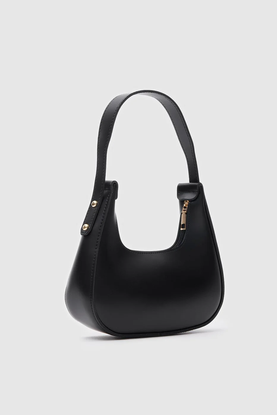 faux leather baguette bag faux leather baguette bag in black
