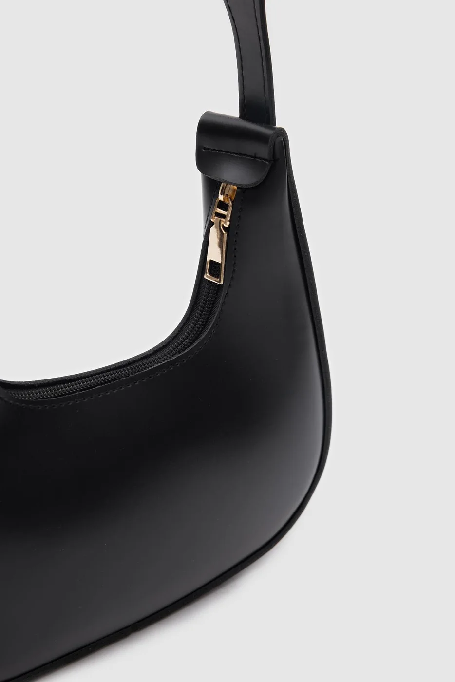 faux leather baguette bag faux leather baguette bag in black