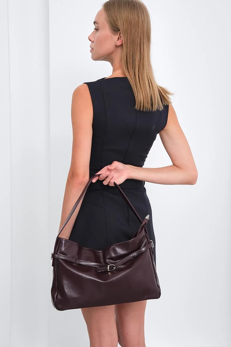 Faux leather shoulder bag Faux leather shoulder bag in purple