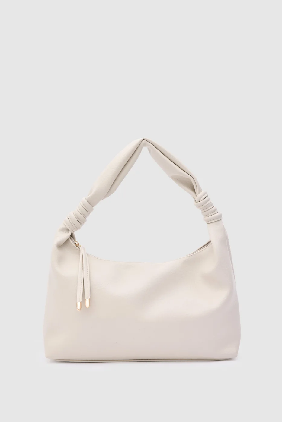 Faux leather shoulder bag Faux leather shoulder bag in cream